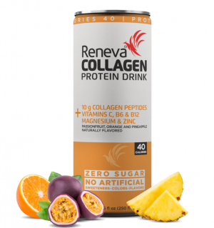 Reneva Collagen Protein Drink - Passionfruit Orange & Pineapple (12 Count Cans)