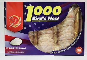 Premium Quality WHITE Bird’s Nest Swallow 3A Dried - 250 grams