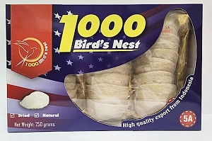 Premium Quality WHITE Bird’s Nest Swallow 5A Dried - 250 grams